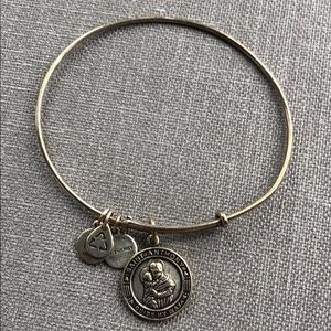 Alex and Ani silver bangle bracelet Saint Anthony